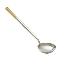 Magnum Smallwares Each Magnum MAG5006 Chinese Ladle 6 Ounce Wooden Handle 18-8 Stainless Steel | Denson CFE