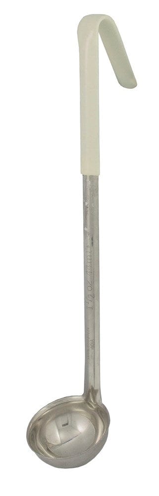 Magnum Smallwares Each Magnum MAG72115 Ladle 1 Piece 1.5 Ounce Stainless Steel White Handle | Denson CFE