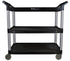 Magnum Storage & Transport Each / Black Magnum MAG45010 Bus Cart, Large, 595 lb Capacity, 42 inch x 20 inch x 37 inch, 3-Tier, Black | Denson CFE