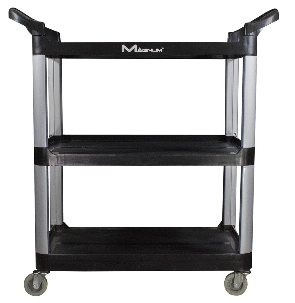 Magnum Storage & Transport Each / Black Magnum MAG45020 Small Bus Cart, 430 lb Capacity, 3-Tier, Black | Denson CFE