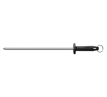 Mundial Smallwares Each Sharpening Steel, 14", round/regular cut, black poly handle