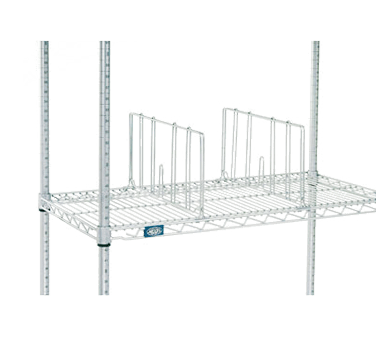 Nexel Industries Storage & Transport Each Nexel AD824C Chrome Shelf Divider, 24"D x 8"H - Electro-Plated Nickel-Chrome Finish | Denson CFE