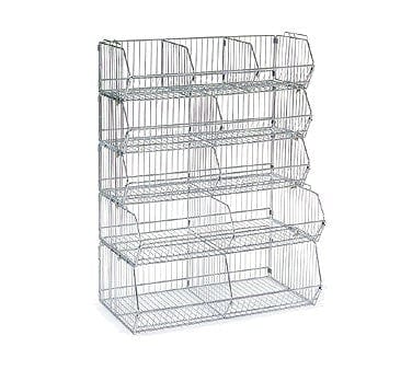 Nexel Storage & Transport Each Nexel Divider for Wire Bin Dump Shelving Chrome 14"W x 9"H, WD149 | Denson CFE