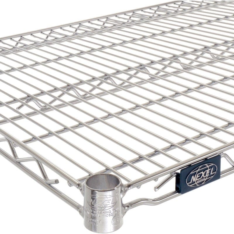 Nexel Storage & Transport Each Nexel S2172C Chrome Wire Shelf 72"W x 21"D | Denson CFE