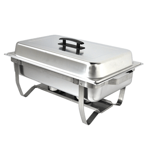 Omcan Canada Chafers & Buffetware Each Omcan 31354 CHAFING DISH FOLDABLE LEGS 9 L/2.4 GAL PAN FUEL NOT SUPPLIED