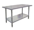 Omcan Canada Commercial Work Tables and Stations Each Omcan 21616 30″ x 36″ Stainless Steel Undershelf for 19143, 44344 and 47696 All Stainless Steel Worktable | Denson CFE