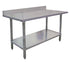 Omcan Canada Commercial Work Tables and Stations Each Omcan 23797 Elite Series Stainless Steel Work Table with Backsplash, 60" x 24" | Denson CFE