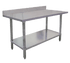 Omcan Canada Commercial Work Tables and Stations Each Omcan 23803 - 48 Inch 18 Gauge Stainless Steel Work Table with 4 Inch Backsplash | Denson CFE