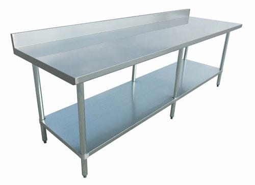 Omcan Canada Commercial Work Tables and Stations Each Omcan 23806 Elite Series 30″ x 84″ Stainless Steel Worktable with 4″ Backsplash | Denson CFE