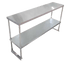 Omcan Canada Commercial Work Tables and Stations Each Omcan 23989 60" Stainless Steel Double Deck Overshelf | Denson CFE