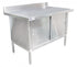 Omcan Canada Commercial Work Tables and Stations Each Omcan 24405 30″ x 72″ 430 Stainless Steel Knock-down Worktable with 4″ Backsplash – Overhang Edge | Denson CFE