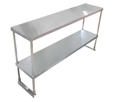 Omcan Canada Commercial Work Tables and Stations Each Omcan Stainless Steel Double Overshelf 14? x 72? ? 23990