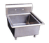 Omcan Canada Compartment Sinks Each Omcan 22112 18″ x 18″ x 11″ One Tub Sink with 1.8″ Corner Drain and No Drain Board | Denson CFE