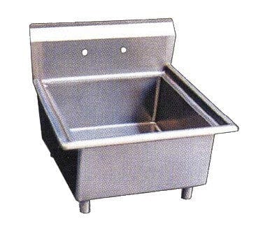 Omcan Canada Compartment Sinks Each Omcan 22118 24" x 24" x 14" One Compartment Pot Sink with Corner Drain | Denson CFE