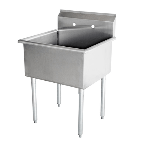 Omcan Canada Compartment Sinks Each Omcan 22121 18″ x 18″ x 13″ One Compartment Budget Sink | Denson CFE