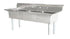 Omcan Canada Compartment Sinks Each Omcan 25259 24″ x 24″ x 14″ Three Tub Sink with 1.8″ Corner Drain and Left Drain Board | Denson CFE