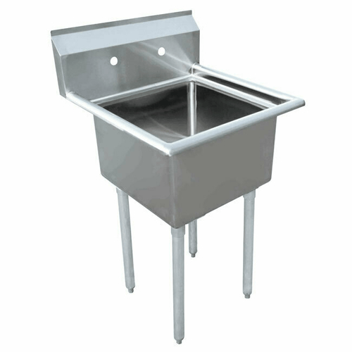 Omcan Canada Compartment Sinks Each Omcan 43772 One Tub Sink – 18" x 21" x 14" Stainless Steel Utility Sink | Denson CFE