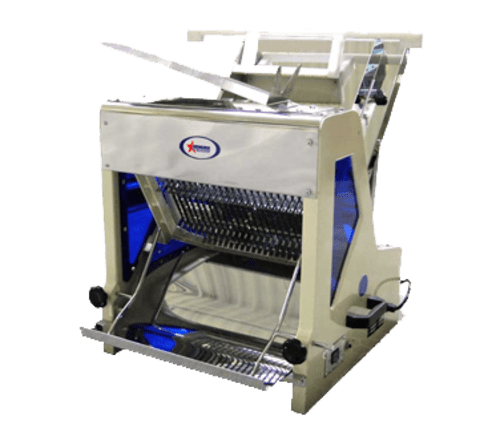 Omcan Canada Dice, Slice, Shred Each Omcan 44247 Bread Slicer with 0.25 HP Motor and 1/2″ Size | Denson CFE