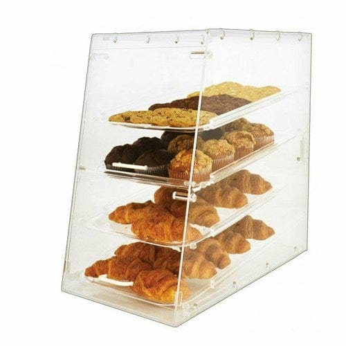 Omcan Canada Display Refrigeration Each Omcan 80569 Acrylic Display with 4 Trays, Front & Rear Doors | Denson CFE