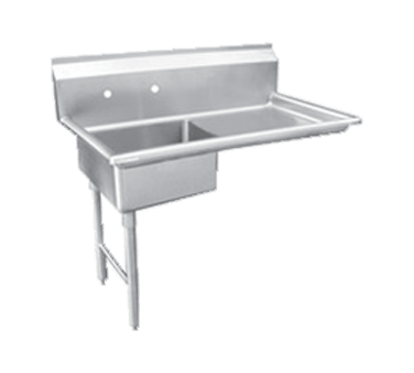 Omcan Canada Equipment Each Omcan 28484 48" Left Side Soiled Dish Table with Sink | Denson CFE
