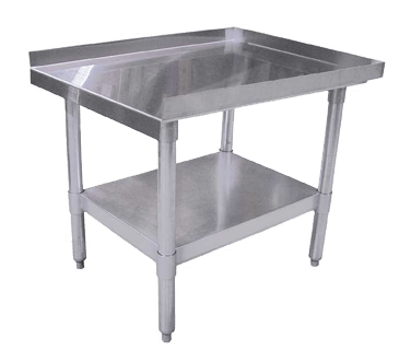Omcan Canada Equipment Stands and Mixer Tables Each Omcan 22061 30″ x 60″ Stainless Steel Equipment Stand with Galvanized Undershelf and Legs | Denson CFE