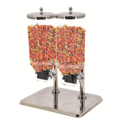 Omcan Canada Essentials Each Omcan 80531 - 15 Liter Manual Double Cereal Dispenser, Stainless Steel | Denson CFE