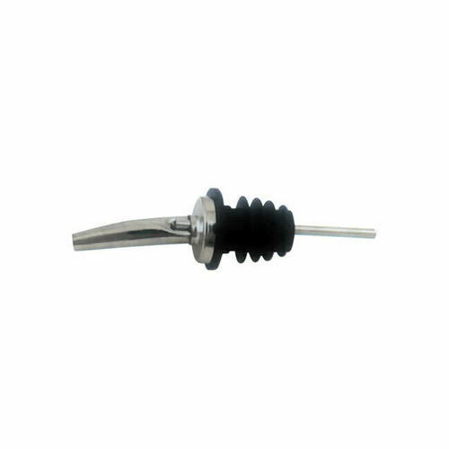Omcan Canada Essentials Pack Omcan 80850 Stainless Steel Tapered Spout/Nozzle and Black Plastic Stopper Metal Pourer