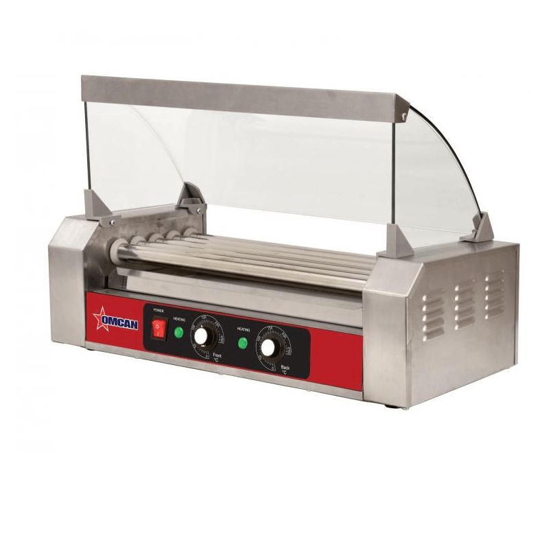 Omcan Canada Food Display and Merchandising Each Omcan 44152 Sneeze Guard for 5-roller hot dog grill