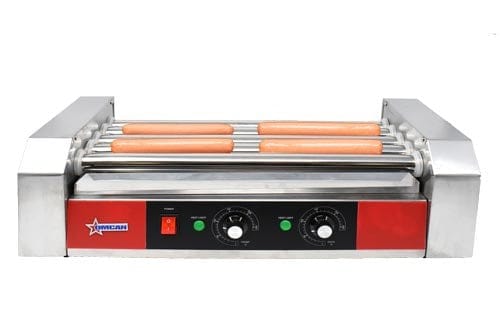 Omcan Canada Food Display and Merchandising Each Omcan 44690 12 Hot Dog Roller Grill with 5 Rollers – 120V, 650W | Denson CFE