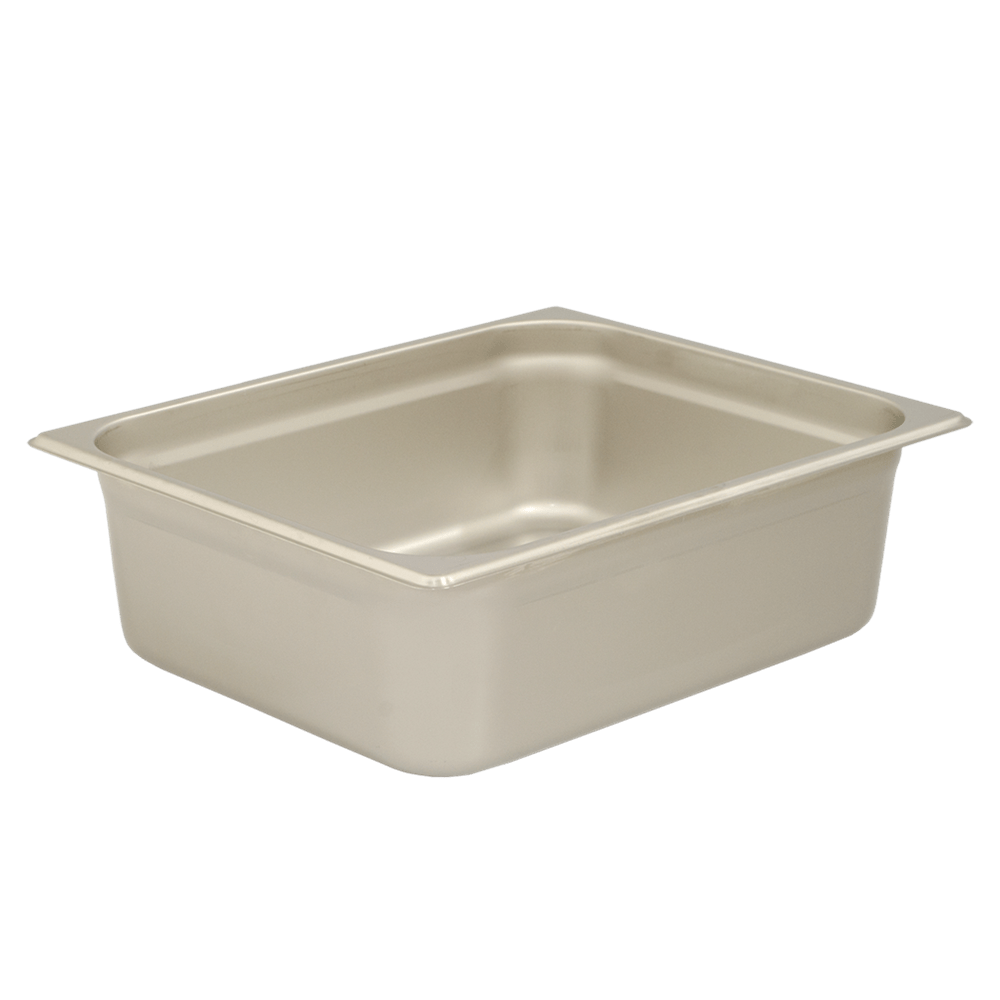 Omcan Canada Food Pans Each 22124 Browne One Half Size Steam Table Pan 4 Inch Deep 22 Gauge NSF | Denson CFE