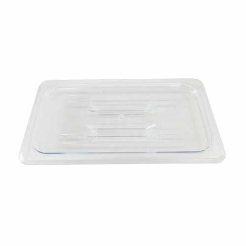 Omcan Canada Food Pans Each Omcan 80023 Polycarbonate Third-Size Clear Solid Cover for Food Pan | Denson CFE