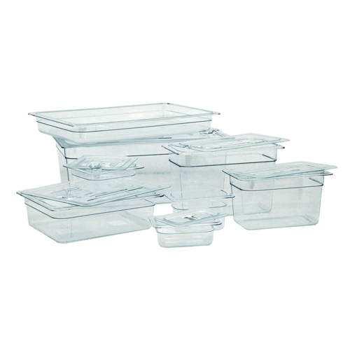 Omcan Canada Food Pans Each Omcan 80050 Full Size Slotted Food Pan Cover - Clear Polycarbonate | Each