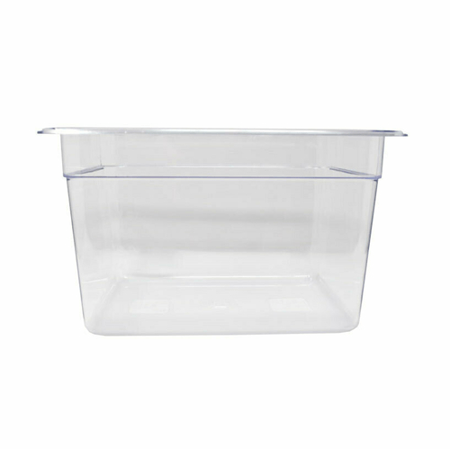Omcan Canada Food Pans Each Omcan 80075 Half Size (GN 1/2) Polycarbonate Clear Food Pan, 8″ Deep | Denson CFE