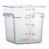 Omcan Canada Food Storage Containers Each Omcan 80169 8 QT Polycarbonate Clear Square Food Storage Container | Denson CFE