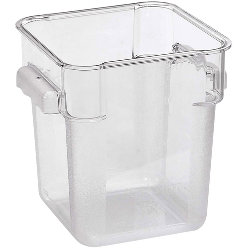 Omcan Canada Food Storage Containers Each Omcan 80180 18 QT Polycarbonate Clear Square Food Storage Container | Denson CFE