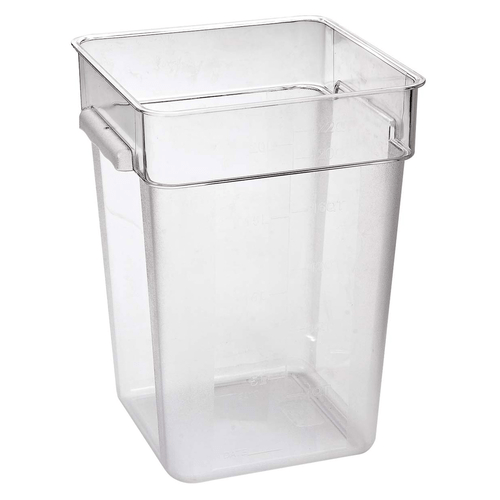 Omcan Canada Food Storage Containers Each Omcan 80182 22 QT Polycarbonate Clear Square Food Storage Container | Denson CFE