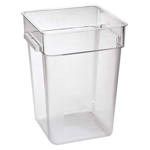 Omcan Canada Food Storage Containers Each Omcan 80182 22 QT Polycarbonate Clear Square Food Storage Container | Denson CFE