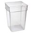 Omcan Canada Food Storage Containers Each Omcan 80182 22 QT Polycarbonate Clear Square Food Storage Container | Denson CFE
