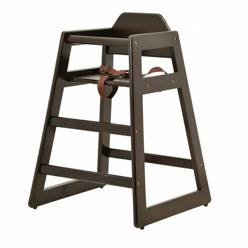 Omcan Canada Furniture Each Omcan 80612 Mahogany Wood Commercial High Chair | Each