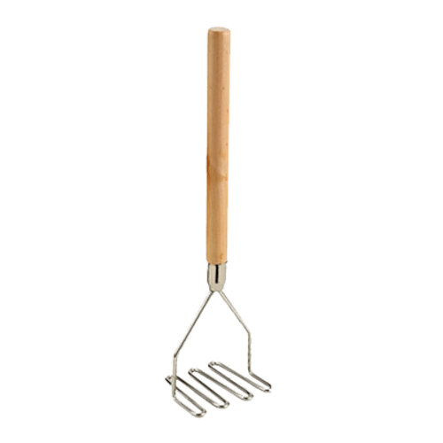 Omcan Canada Masher Each Omcan Potato Masher Square, 5 1/4"/ 133Mm With 24"/ 610 Mm Wood Handle (80397)