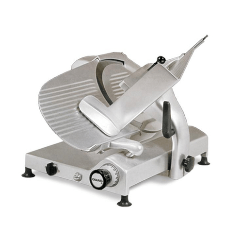 Omcan Canada Meat Processing Each Omcan 13642 Omas 13″ Blade Gear-Driven Heavy-Duty Meat Slicer | Trento – 0.35 HP, 110 V | Denson CFE