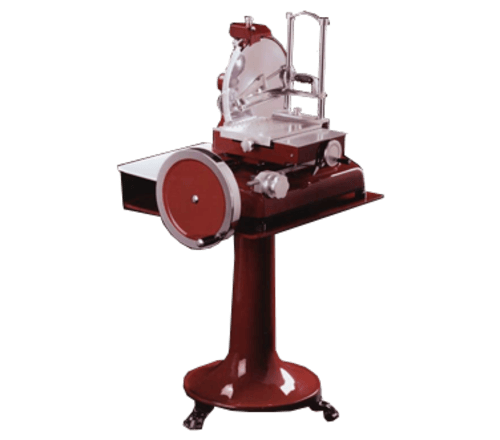 Omcan Canada Meat Processing Each Omcan 18830 Trento 14.5″ Blade Volano Manual Slicer Standard Flywheel and Stainless Steel Tray | Denson CFE