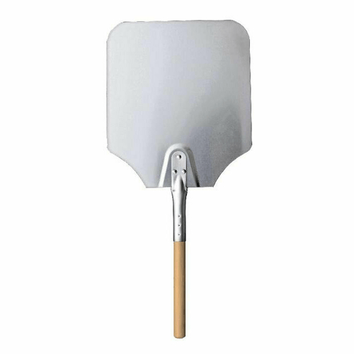 Omcan Canada Pizza Oven Tools Each Omcan 80249 – 12" x 14" Aluminum Pizza Peel with Wooden Handle (26" Overall Length) | Denson CFE