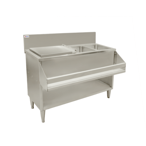 Omcan Canada Refrigeration & Ice Each Omcan – 48" Cocktail Mix Unit w/ Back Splash, Ice Bin & Sink – 48138 | Denson CFE