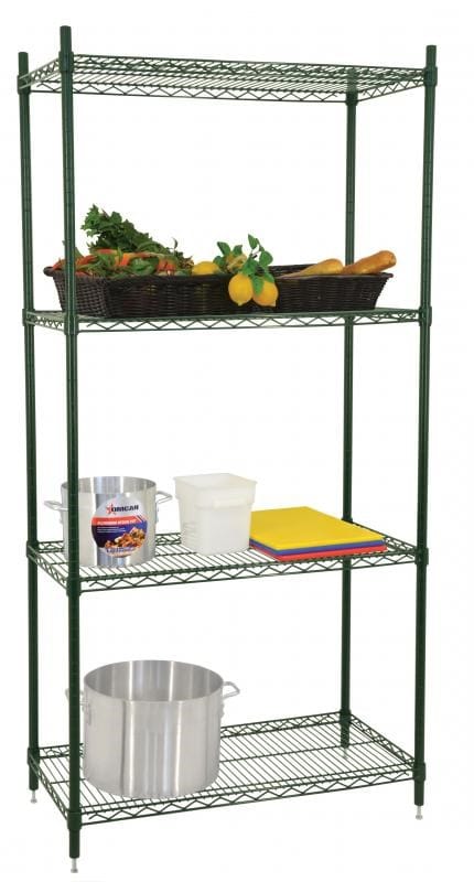 Omcan Canada Shelving Each Omcan 24241 21" x 72" Dark Green Epoxy Wire Shelf | Denson CFE