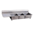 Omcan Canada Sinks & Plumbing Each Omcan 22115 Three Compartment Sink - 18 x 18 x 11 in Bowls, Left Drainboard | Denson CFE