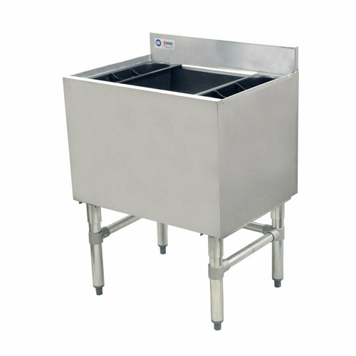 Omcan Canada Sinks & Plumbing Each Omcan 43475 - 22 Inch Wide Ice Bin, 12 Inch Deep Bowl, 20 Gauge 304 Stainless Steel, With Drain | Denson CFE