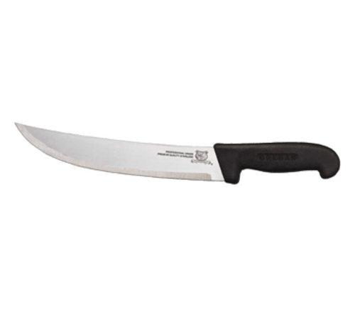 Omcan Canada Smallwares Each Omcan 12250 12" Steak Knife with Black Polypropylene Handle | Denson CFE