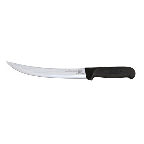 Omcan Canada Smallwares Each Omcan 16856 8" Breaking Knife with Black Super Fiber Handle | Denson CFE