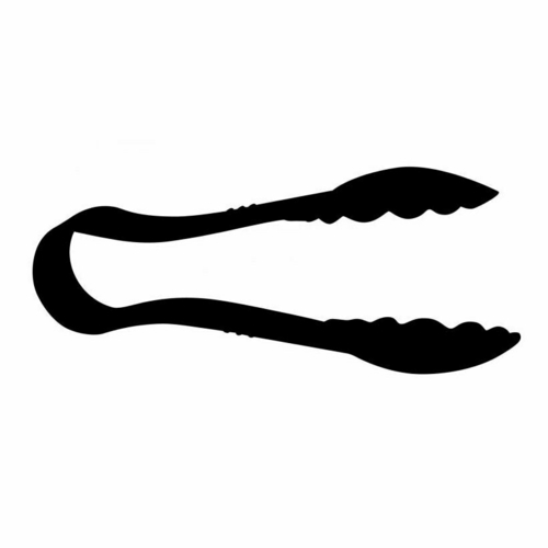 Omcan Canada Smallwares Each Omcan 80151 6" Polycarbonate Scallop Tong - Black | Denson CFE